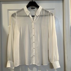 Venus Ivory sheer blouse sz 16 NWOT